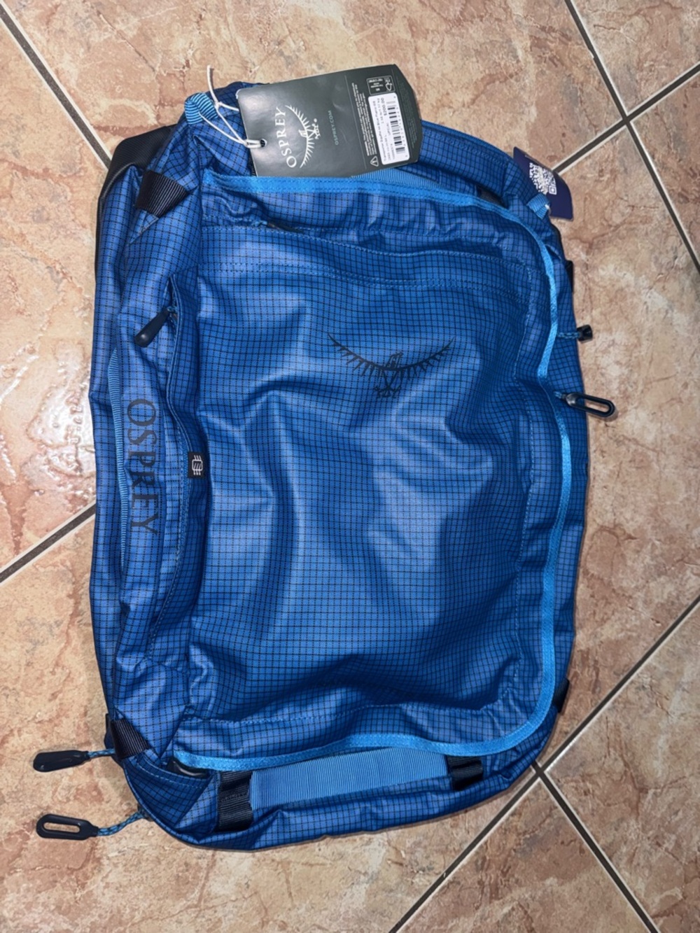 Osprey Transporter 44L Squffle Bag Flue Flame - Lightweight Travel Carry-On NWT